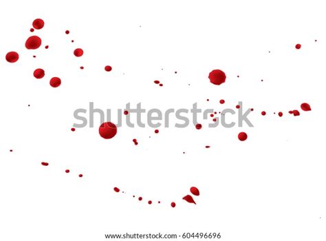 Dripping Blood Isolated On White Stock Vector Royalty Free 604496696