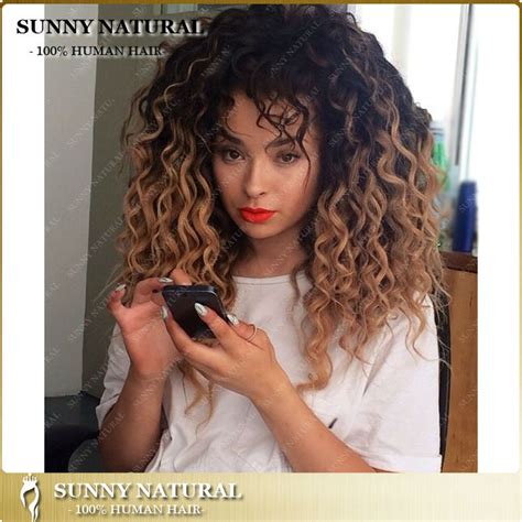 Honey blonde ombre hair p4/27 deep curly 4*4 lace closure human hair wigs. ombre curly human hair wig honey blonde ombre glueless ...