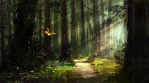 Forest Painting Wallpapers Wallpaper Cave