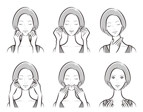 Woman Short Hair Massage Illustrations Royalty Free Vector Graphics