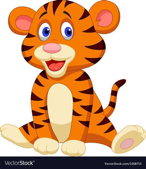 Over 540 cute tiger cartoon sitting pictures to choose from, with no signup needed. Cute tiger cartoon Royalty Free Vector Image - VectorStock
