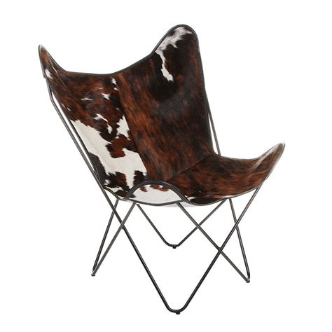The butterfly chair is one of the most recognised lounge chairs in design history. cow skin butterfly chair. | Home stuff | Butterfly chair ...