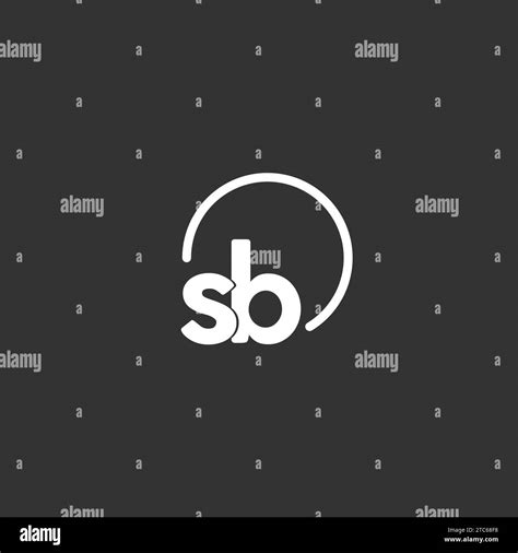 Sb Initial Logo With Rounded Circle Vector Graphic Stock Vector Image