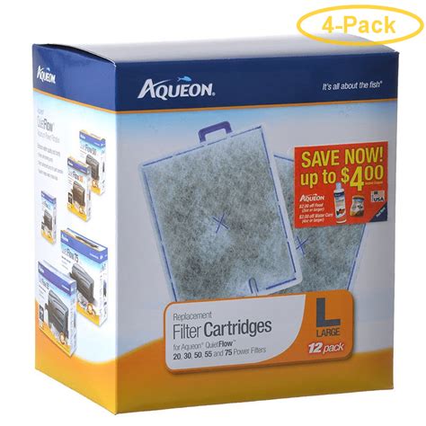 Aqueon Quietflow Replacement Filter Cartridge Large 12 Pack Pack Of