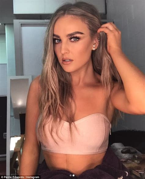 Perrie Edwards Strips Down To Lingerie For Sizzling Snap Daily Mail