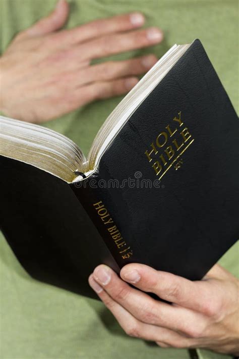 The Bible On Hands Stock Image Image Of Jesus Grace 244087957