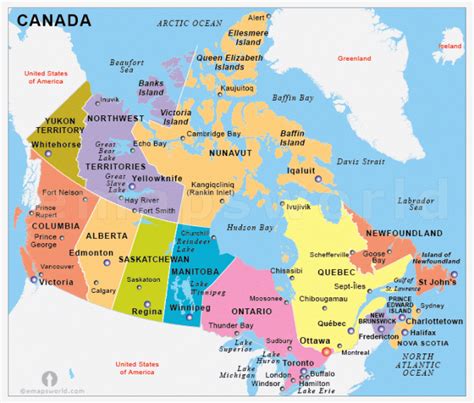 Mapa Politico De Canada Mapa De Ciudades Y Capitales De Provincias Y Images Porn Sex Picture