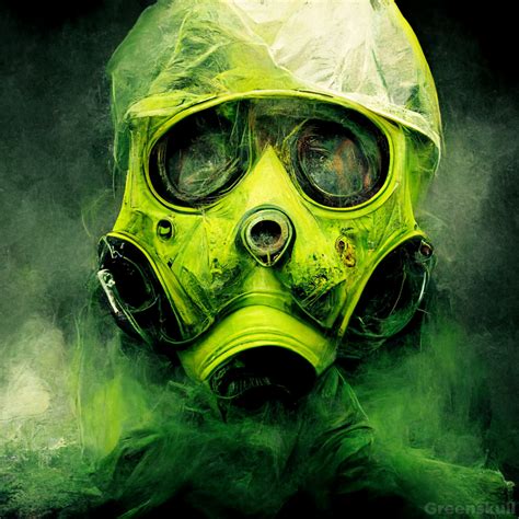 Hazmat Green Toxic Horror End Of The World Greenskull