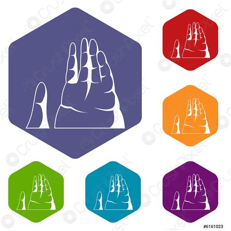 Sea cliff icons vector hexahedron - stock vector 6161023 | Crushpixel