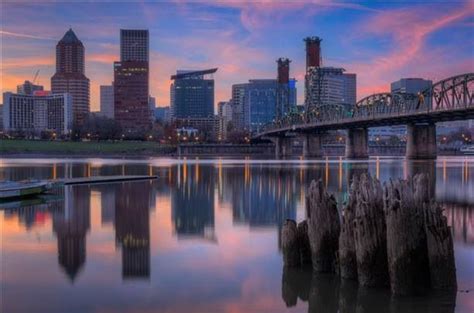 Beautiful Portland Oregon Sunset Photo By Pdxjosh Portland Skyline