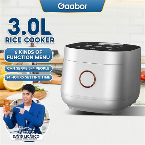 Gaabor Rice Cooker Touch Panel Big Capacity High Power Multi Functional