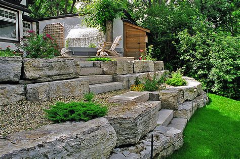 Calgary Landscaping Services Natural Stone Retaining Walls The