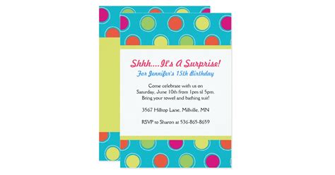 Colorful Polka Dot Themed Birthday Party Invites Zazzle