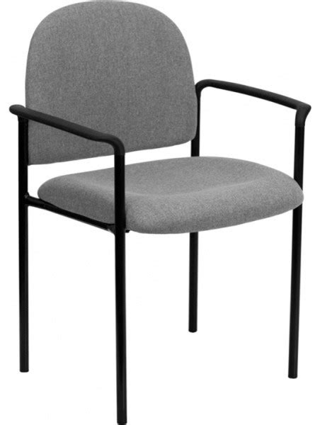 Fabric Stackable Steel Side Chair With Arms Contemporary Office