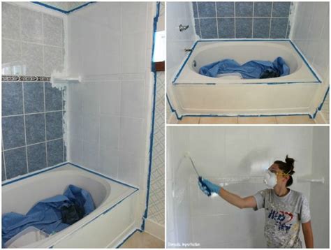 How To Refinish Outdated Tile Yes I Painted My Shower Wildfire