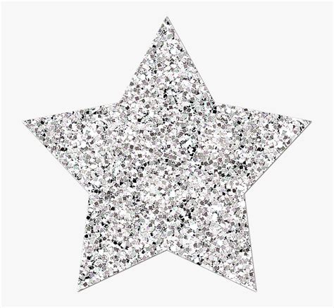 Transparent Glitter Stars Png Silver Glitter Star Clipart Free