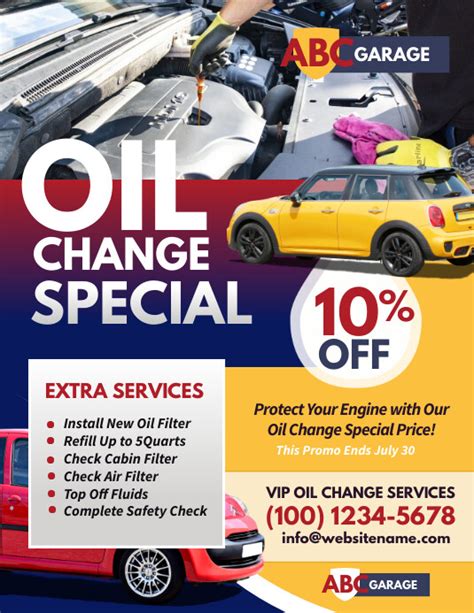 Oil Change Service Flyer Template Postermywall