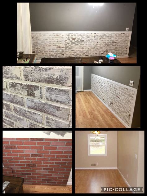 It All Started With Red Brick Paneling From Home Depot Whitewash And