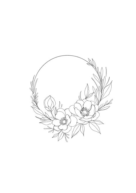 floral wreath drawings advent wreath drawing at getdrawings bodenuwasusa