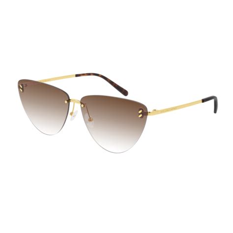 Stella Mccartney Sc0232s 001 Gold Sunglasses Woman
