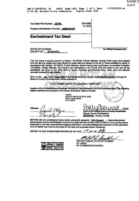 Printable Example Of A Quit Claim Deed Completed