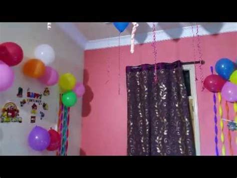 With the balloons, your venue of the party will just glow like a balloon and will make the to send the balloons across the country, try using balloon home delivery. Birthday decoration at home - YouTube