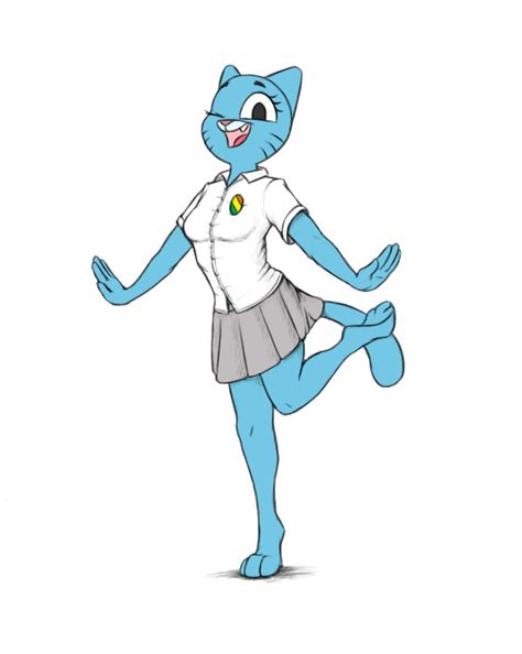 Furrybooru Anthro Blue Fur Button Shirt Cartoon Network Clothing Collared Shirt Feline Female