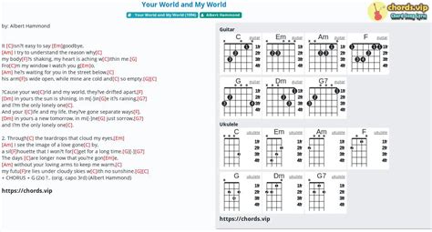 Chord Your World And My World Tab Song Lyric Sheet Guitar