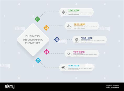 Business Strategy And Workflow Information Diagram Vector For Office