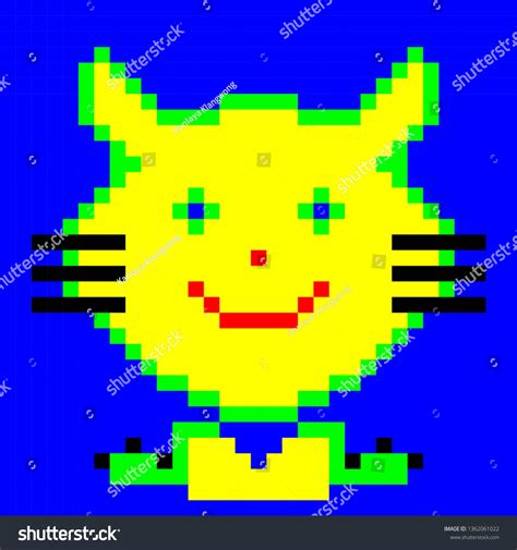 Cute Kitten Domestic Pet Pixel Art Stock Vector Royalty Free 1362061022