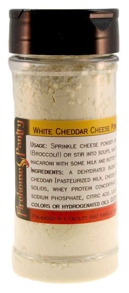 Uncolored White Cheddar Cheese Powder In A Spice Jar At