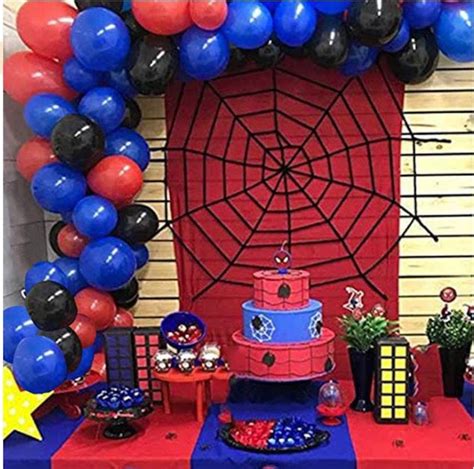 Diy 120 Pieces Spiderman Balloon Garland Kids Birthday Party Etsy