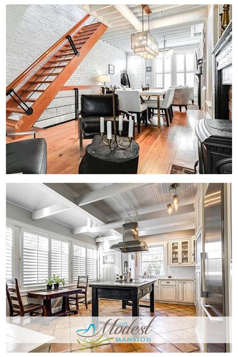 An 1800s Restored Brick Townhouse With Exposed Brick Walls Rustic