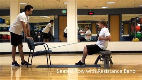 Seated Row With Resistance Band Youtube