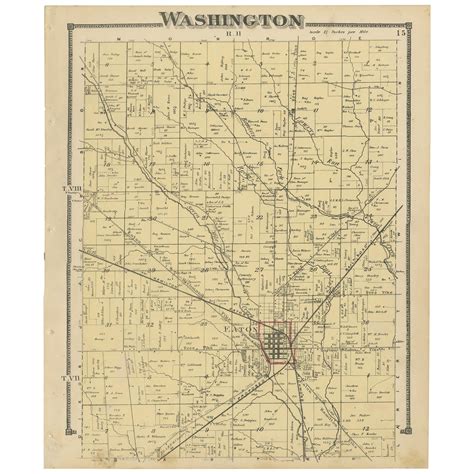 Antique Map Of Jefferson County Ohio By Titus 1871 For Sale At 1stdibs