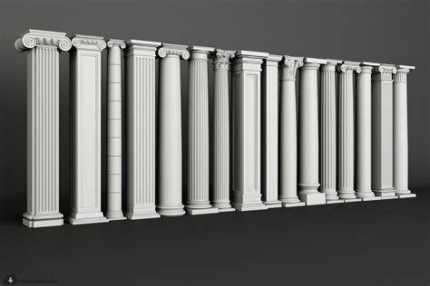 3d Decorative Columns Model 191 Free Download By Huyhieulee