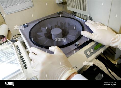 Centrifuge Used To Separate Blood Samples Hi Res Stock Photography And