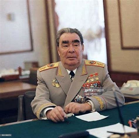 Leader Of The Soviet Union Leonid Brezhnev In Late 1970s