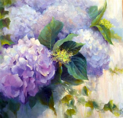 Hydrangea Watercolor Paintings Hydrangea Paintings Abstract Flower