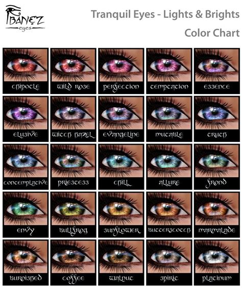 Eye Color Chart Color Meaning Chart Eye Color