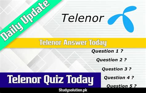 Telenor Quiz Today Daily Correct Answers February 2024