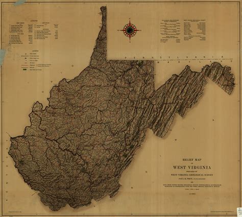 Relief Map Of West Virginia Prepared By West Virginia Geo Flickr