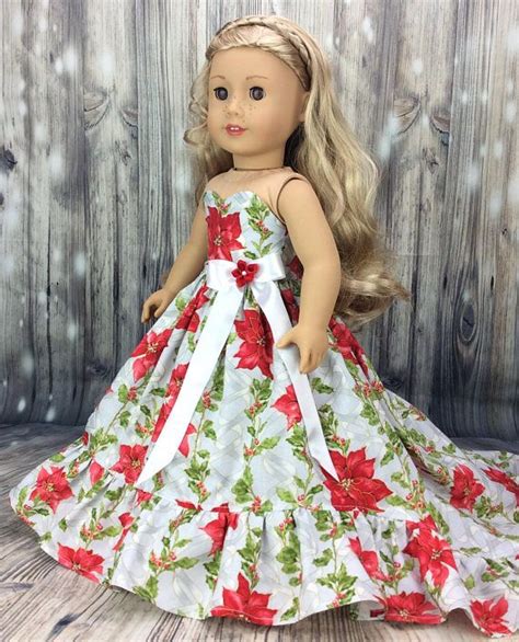 18 inch doll clothes winter ball gown or christmas dress fits american girl doll tenney looks