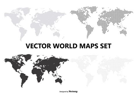 Vector World Map Set Download Free Vectors Clipart