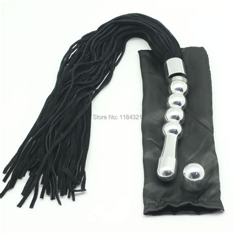 Role Play Flirting Metal Handle Leather Flogger Metal Handle Used As