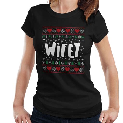 Xx Large Wife Wifey Christmas Knit Pattern Womens T Shirt On Onbuy