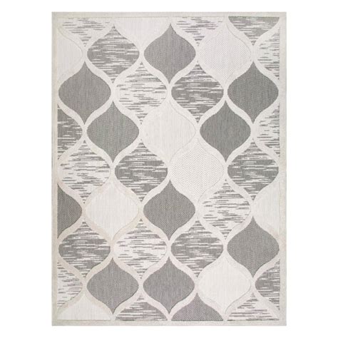 Leick Home Laurus Quatrefoil Gray And Ivory 8 Ft X 10 Ft Moroccan