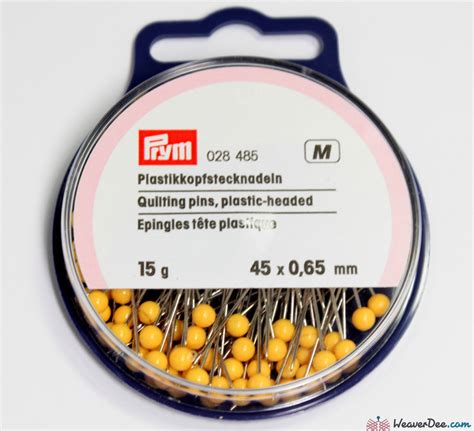 Prym 028485 Plastic Head Quilting Pins 15g Pack 45mm