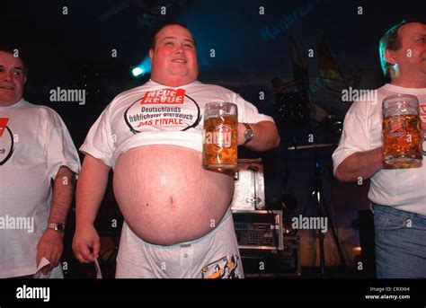 Essen Germany Beer Belly Froehlichster Stock Photo Alamy