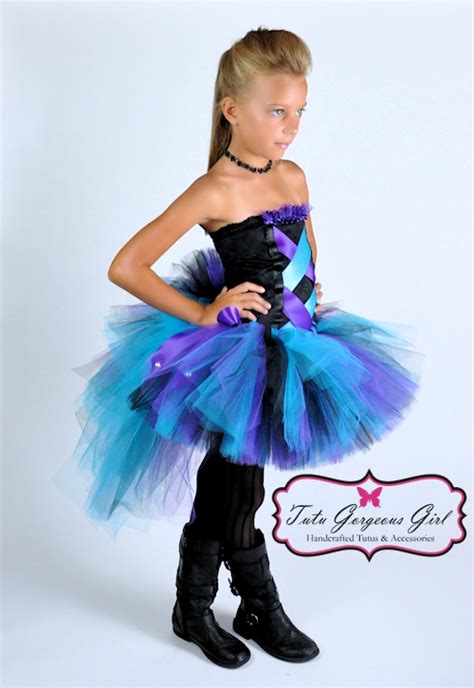 Turquoise Purple Black Girls Rock Star Halloween Costume Rock Diva